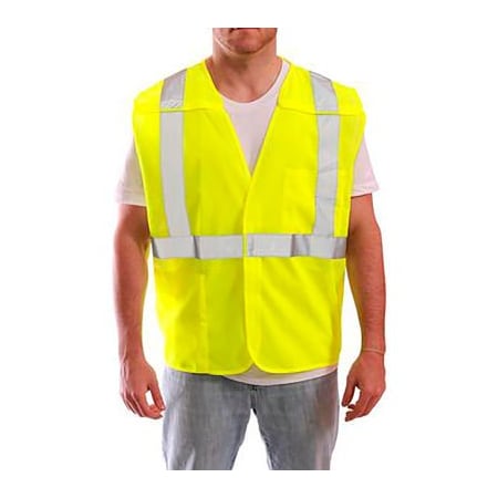 Tingley Job Sight Type R Class 2 Hi Visibility Safety Vest, 5 Point Breakaway, Polyester Mesh, XXS-XS V70522.XXS-XS